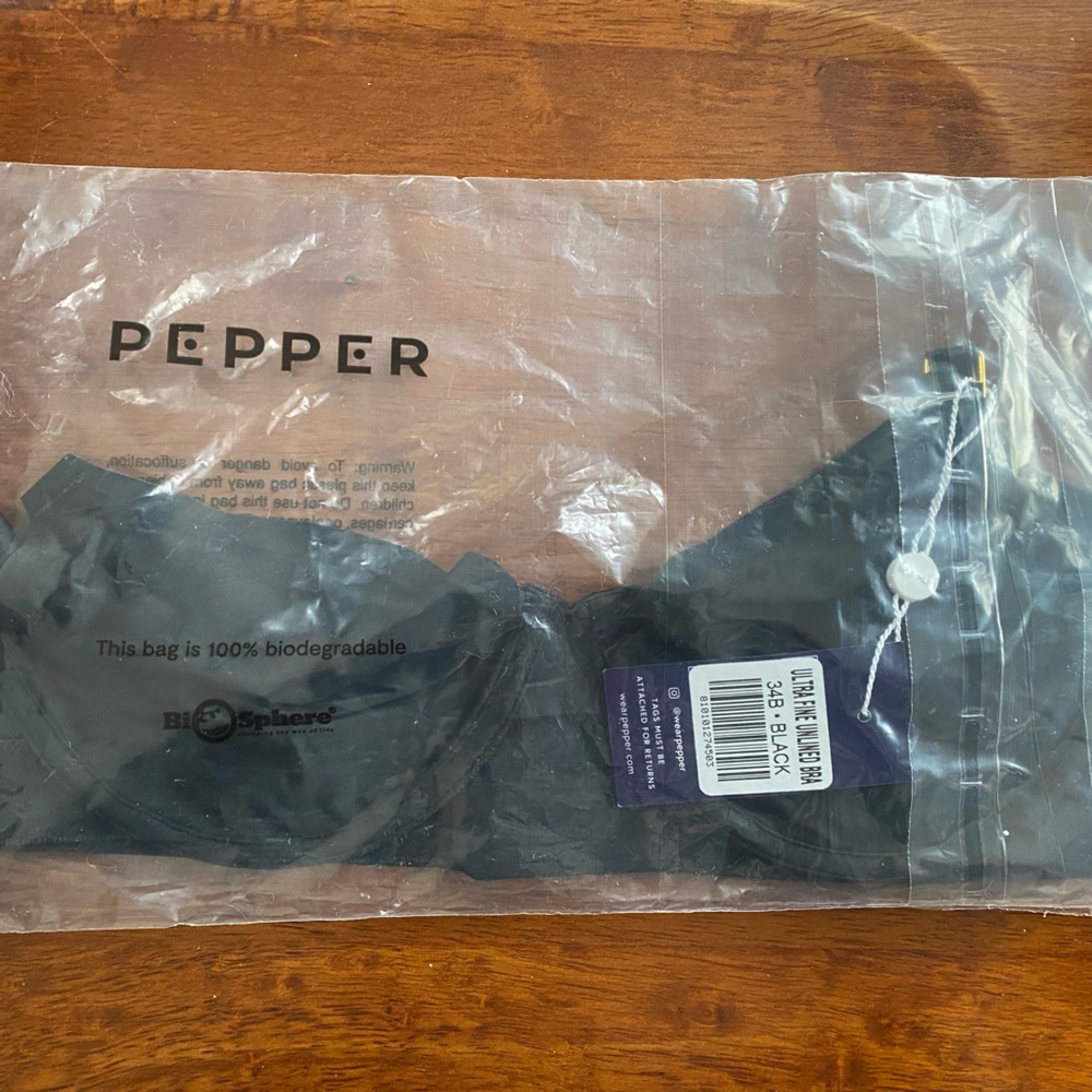 Pepper Ultra fine bra black 34B